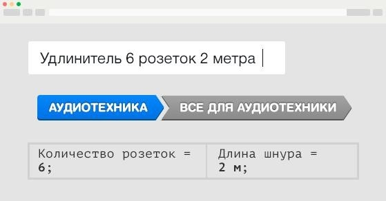 Интеллектуальная поисковая строка для электронной коммерции - коммерческие сайты находят товары по параметрам