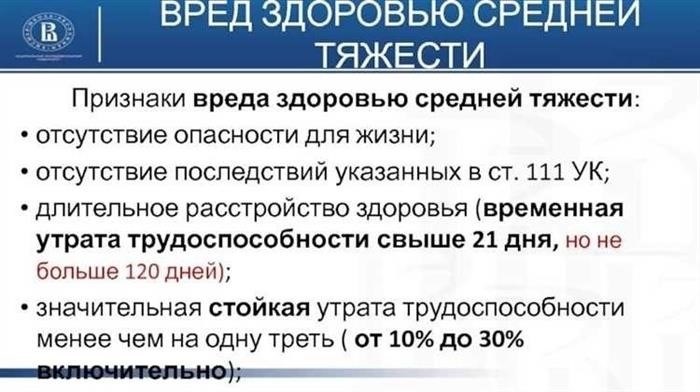 Ущерб средней тяжести причины симптомы и лечение